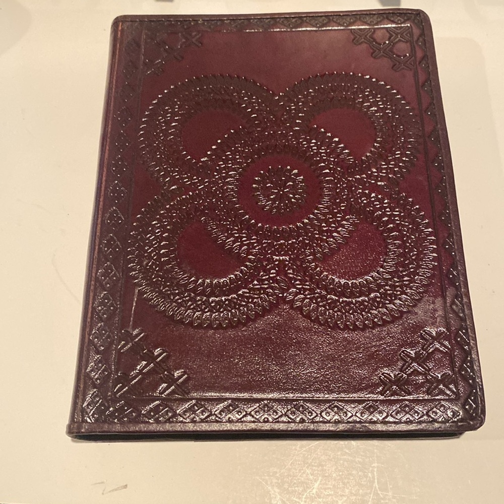 NWOT Deep Maroon Genuine Leather Journal